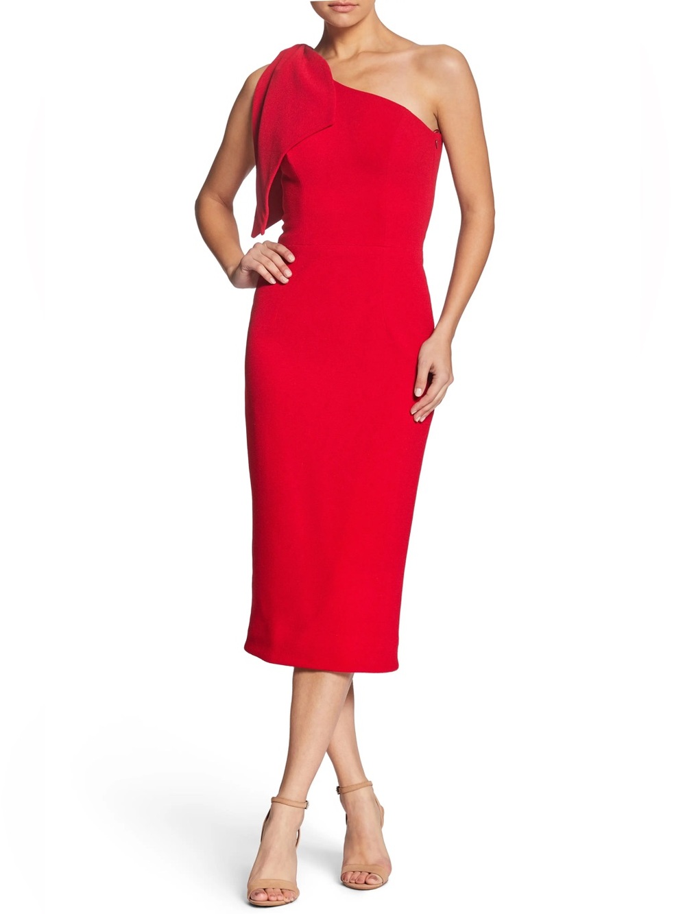 Dress the Population One-Shoulder Evening Dress - Elegant Cocktail Style